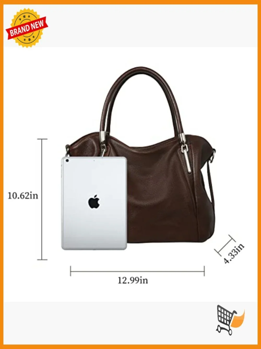 Genuine Leather Hobo Satchel Handbag Crossbody Tote Purse